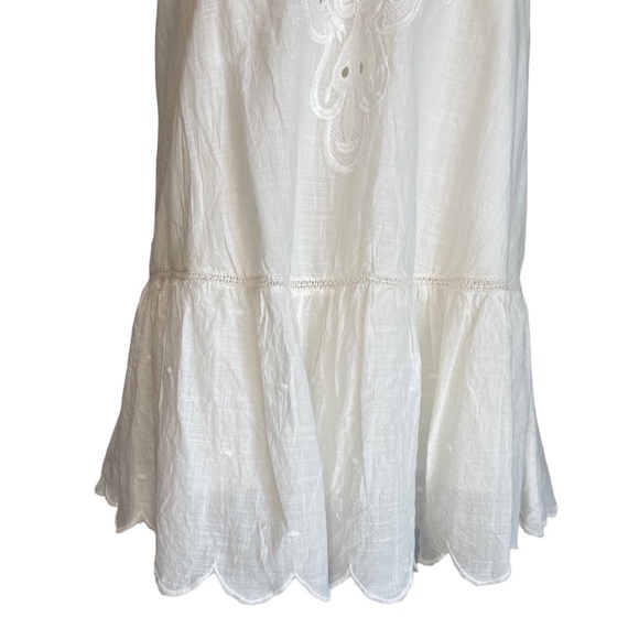 Anthropologie Letmebe Embroidered Eyelet Lace Peplum White Tunic NWT Size 4 - Picture 6 of 16